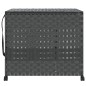 vidaXL Wäschekorb mit Rollen Grau 66x35x60 cm Rattan vidaXL Wäschekorb mit Rollen Grau 66x35x60 cm Rattan