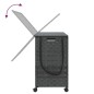 vidaXL Wäschekorb mit Rollen Grau 66x35x60 cm Rattan vidaXL Wäschekorb mit Rollen Grau 66x35x60 cm Rattan