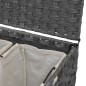vidaXL Wäschekorb mit Rollen Grau 66x35x60 cm Rattan vidaXL Wäschekorb mit Rollen Grau 66x35x60 cm Rattan