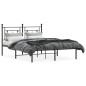 vidaXL Bettgestell mit Kopfteil Metall Schwarz 140x200 cm vidaXL Bettgestell mit Kopfteil Metall Schwarz 140x200 cm