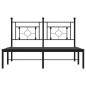 vidaXL Bettgestell mit Kopfteil Metall Schwarz 140x200 cm vidaXL Bettgestell mit Kopfteil Metall Schwarz 140x200 cm
