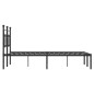 vidaXL Bettgestell mit Kopfteil Metall Schwarz 140x200 cm vidaXL Bettgestell mit Kopfteil Metall Schwarz 140x200 cm