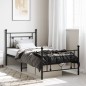 vidaXL Bettgestell mit Kopf- und Fußteil Metall Schwarz 90x190 cm vidaXL Bettgestell mit Kopf- und Fußteil Metall Schwarz 90x190 cm
