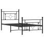 vidaXL Bettgestell mit Kopf- und Fußteil Metall Schwarz 90x190 cm vidaXL Bettgestell mit Kopf- und Fußteil Metall Schwarz 90x190 cm