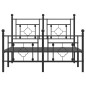 vidaXL Bettgestell mit Kopf- und Fußteil Metall Schwarz 120x190 cm vidaXL Bettgestell mit Kopf- und Fußteil Metall Schwarz 120x190 cm