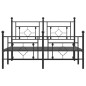 vidaXL Bettgestell mit Kopf- und Fußteil Metall Schwarz 135x190 cm vidaXL Bettgestell mit Kopf- und Fußteil Metall Schwarz 135x190 cm