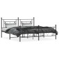 vidaXL Bettgestell mit Kopf- und Fußteil Metall Schwarz 180x200 cm vidaXL Bettgestell mit Kopf- und Fußteil Metall Schwarz 180x200 cm