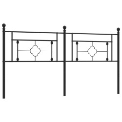 vidaXL Kopfteil Metall Schwarz 180 cm
