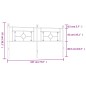 vidaXL Kopfteil Metall Schwarz 180 cm