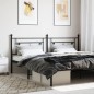 vidaXL Kopfteil Metall Schwarz 200 cm