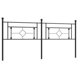 vidaXL Kopfteil Metall Schwarz 200 cm