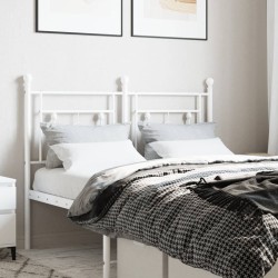 vidaXL Kopfteil Metall Weiß 120 cm