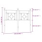 vidaXL Kopfteil Metall Weiß 120 cm vidaXL Kopfteil Metall Weiß 120 cm