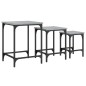 vidaXL Satztische 3 Stk. Grau Sonoma Holzwerkstoff vidaXL Satztische 3 Stk. Grau Sonoma Holzwerkstoff