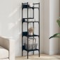 vidaXL Bücherregal 4 Böden Schwarz 35x30x138,5 cm Holzwerkstoff vidaXL Bücherregal 4 Böden Schwarz 35x30x138,5 cm Holzwerkstoff
