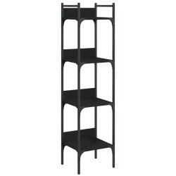 vidaXL Bücherregal 4 Böden Schwarz 35x30x138,5 cm Holzwerkstoff