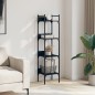 vidaXL Bücherregal 4 Böden Schwarz 35x30x138,5 cm Holzwerkstoff vidaXL Bücherregal 4 Böden Schwarz 35x30x138,5 cm Holzwerkstoff