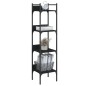 vidaXL Bücherregal 4 Böden Schwarz 35x30x138,5 cm Holzwerkstoff vidaXL Bücherregal 4 Böden Schwarz 35x30x138,5 cm Holzwerkstoff