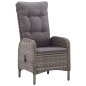 vidaXL 3-tlg. Garten-Bistro-Set Poly Rattan Grau vidaXL 3-tlg. Garten-Bistro-Set Poly Rattan Grau