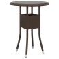 3-tlg. Garten-Essgruppe Poly Rattan Braun 3-tlg. Garten-Essgruppe Poly Rattan Braun