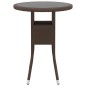 3-tlg. Garten-Essgruppe Poly Rattan Braun 3-tlg. Garten-Essgruppe Poly Rattan Braun