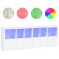 vidaXL Sideboard mit LED-Leuchten Weiß 283x37x100 cm vidaXL Sideboard mit LED-Leuchten Weiß 283x37x100 cm