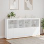 vidaXL Sideboard mit LED-Leuchten Weiß 202x37x100 cm vidaXL Sideboard mit LED-Leuchten Weiß 202x37x100 cm