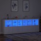 vidaXL Sideboard mit LED-Leuchten Weiß 283x37x100 cm vidaXL Sideboard mit LED-Leuchten Weiß 283x37x100 cm