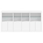 vidaXL Sideboard mit LED-Leuchten Weiß 202x37x100 cm vidaXL Sideboard mit LED-Leuchten Weiß 202x37x100 cm