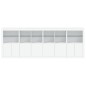 vidaXL Sideboard mit LED-Leuchten Weiß 283x37x100 cm vidaXL Sideboard mit LED-Leuchten Weiß 283x37x100 cm