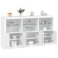 vidaXL Sideboard mit LED-Leuchten Weiß 181,5x37x100 cm vidaXL Sideboard mit LED-Leuchten Weiß 181,5x37x100 cm