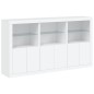 vidaXL Sideboard mit LED-Leuchten Weiß 181,5x37x100 cm vidaXL Sideboard mit LED-Leuchten Weiß 181,5x37x100 cm