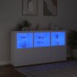 vidaXL Sideboard mit LED-Leuchten Weiß 181,5x37x100 cm vidaXL Sideboard mit LED-Leuchten Weiß 181,5x37x100 cm