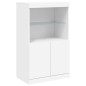 vidaXL Sideboard mit LED-Leuchten Weiß 181,5x37x100 cm vidaXL Sideboard mit LED-Leuchten Weiß 181,5x37x100 cm