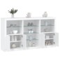 vidaXL Sideboard mit LED-Leuchten Weiß 181,5x37x100 cm vidaXL Sideboard mit LED-Leuchten Weiß 181,5x37x100 cm
