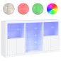 vidaXL Sideboard mit LED-Leuchten Weiß 181,5x37x100 cm vidaXL Sideboard mit LED-Leuchten Weiß 181,5x37x100 cm