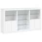 vidaXL Sideboard mit LED-Leuchten Weiß 181,5x37x100 cm vidaXL Sideboard mit LED-Leuchten Weiß 181,5x37x100 cm