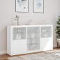 vidaXL Sideboard mit LED-Leuchten Weiß 181,5x37x100 cm vidaXL Sideboard mit LED-Leuchten Weiß 181,5x37x100 cm