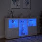 vidaXL Sideboard mit LED-Leuchten Weiß 181,5x37x100 cm vidaXL Sideboard mit LED-Leuchten Weiß 181,5x37x100 cm