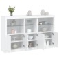 vidaXL Sideboard mit LED-Leuchten Weiß 162x37x100 cm vidaXL Sideboard mit LED-Leuchten Weiß 162x37x100 cm