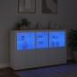 vidaXL Sideboard mit LED-Leuchten Weiß 162x37x100 cm vidaXL Sideboard mit LED-Leuchten Weiß 162x37x100 cm