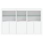 vidaXL Sideboard mit LED-Leuchten Weiß 162x37x100 cm vidaXL Sideboard mit LED-Leuchten Weiß 162x37x100 cm