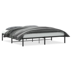 vidaXL Bettgestell Metall Schwarz 200x200 cm