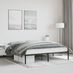 vidaXL Bettgestell Metall Schwarz 183x213 cm