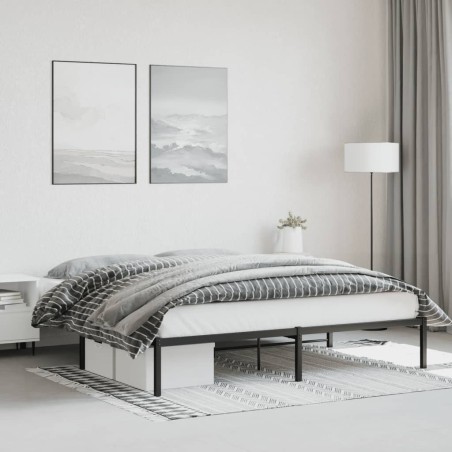 vidaXL Bettgestell Metall Schwarz 183x213 cm
