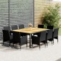 11-tlg. Garten-Essgruppe Poly Rattan Schwarz 11-tlg. Garten-Essgruppe Poly Rattan Schwarz