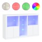 vidaXL Sideboard mit LED-Leuchten Weiß 162x37x100 cm vidaXL Sideboard mit LED-Leuchten Weiß 162x37x100 cm