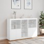 vidaXL Sideboard mit LED-Leuchten Weiß 162x37x100 cm vidaXL Sideboard mit LED-Leuchten Weiß 162x37x100 cm