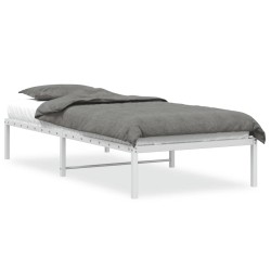 vidaXL Bettgestell Metall Weiß 90x190 cm
