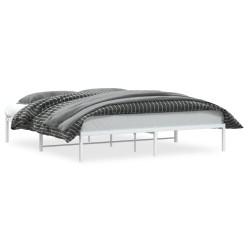 vidaXL Bettgestell Metall Weiß 183x213 cm